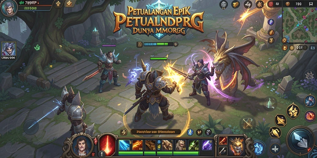 Screenshot utama 789RP menampilkan seru dan dinamisnya gameplay MMORPG.