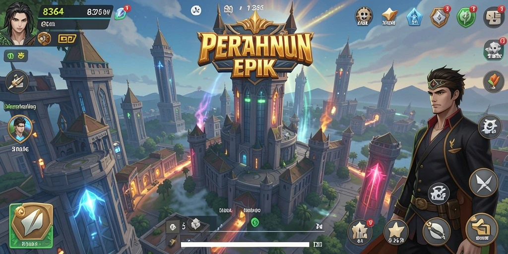 Tampilan gameplay Tower Defense yang menarik dan penuh aksi.