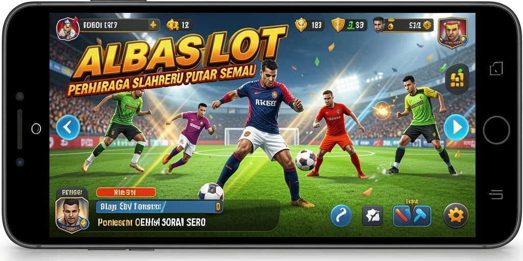 Tampilan screenshot ALBASLOT saat pertandingan olahraga seru.