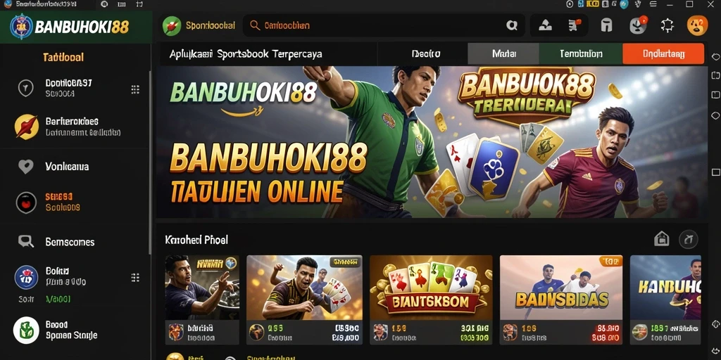 Screenshot gameplay BANBUHOKI88 yang menampilkan taruhan olahraga secara langsung.