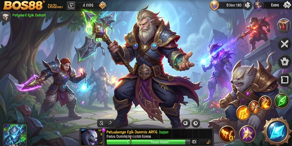Screenshot menampilkan pertarungan dinamis dalam BOS88 dengan aksi yang mendebarkan.