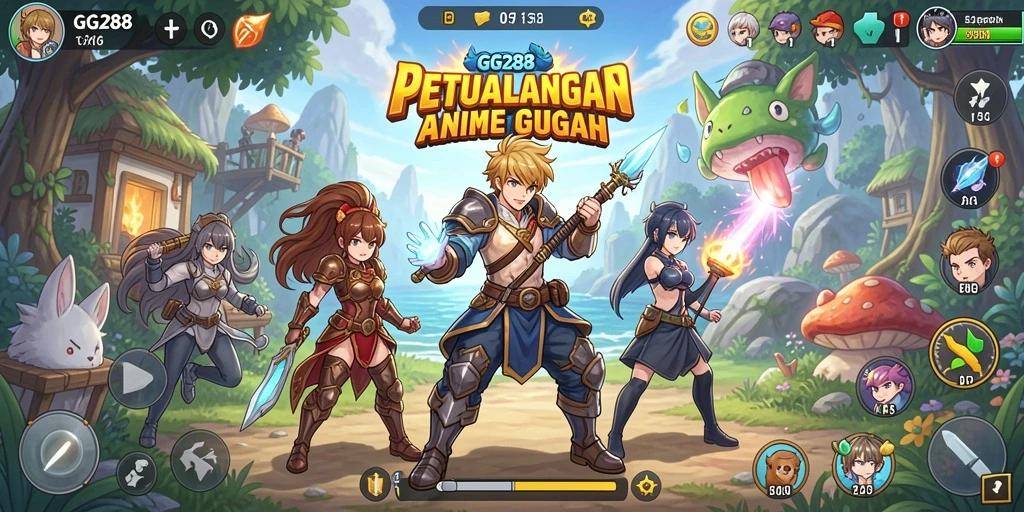 Tangkapan layar menampilkan karakter anime dalam pertempuran seru.