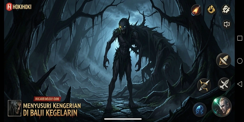 Gameplay HOKIHOKI dengan kengerian yang mendalam dan atmosfer menakutkan.