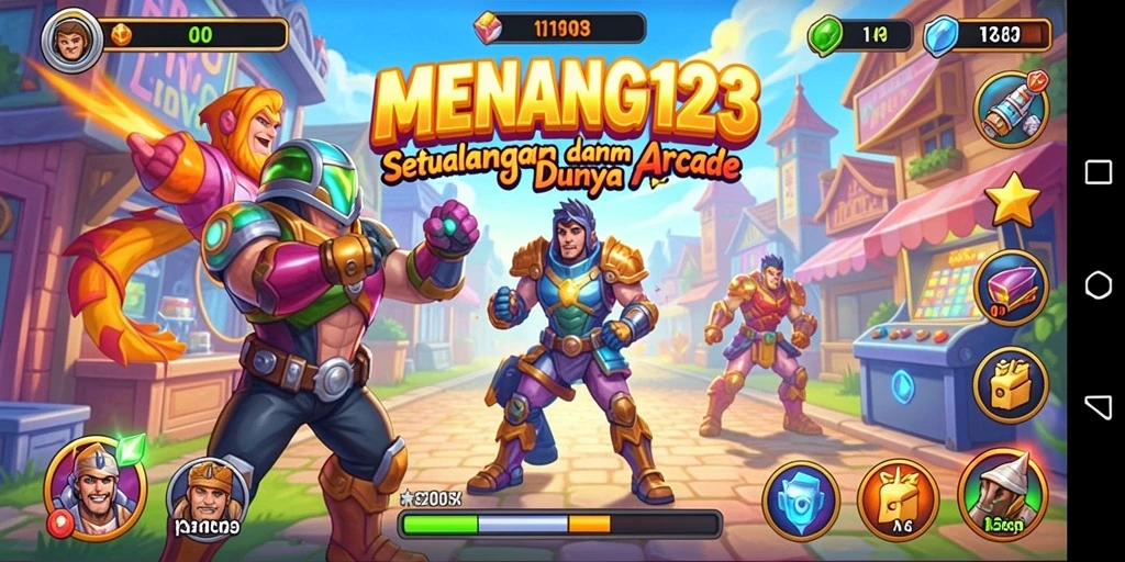 Tampilan gameplay seru dalam permainan Arcade MENANG123.
