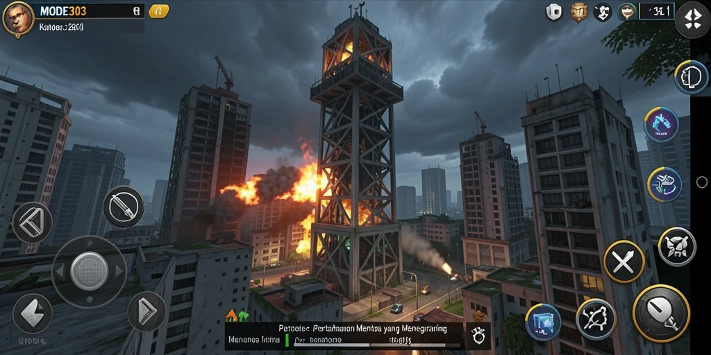 Tampilan gameplay seru dalam aksi Tower Defense.