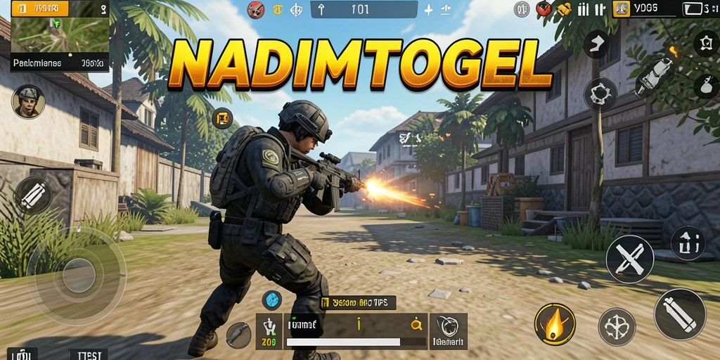 Tampilan gameplay mendebarkan dalam NADIMTOGEL dengan aksi TPS yang intens.