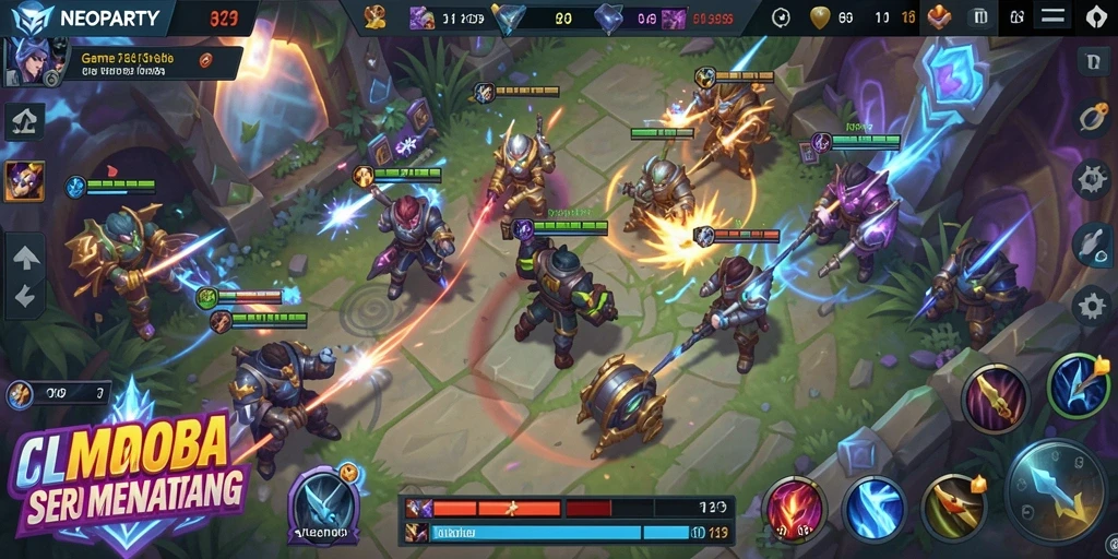 Gameplay seru di NEOPARTY dengan strategi tim yang mengesankan.