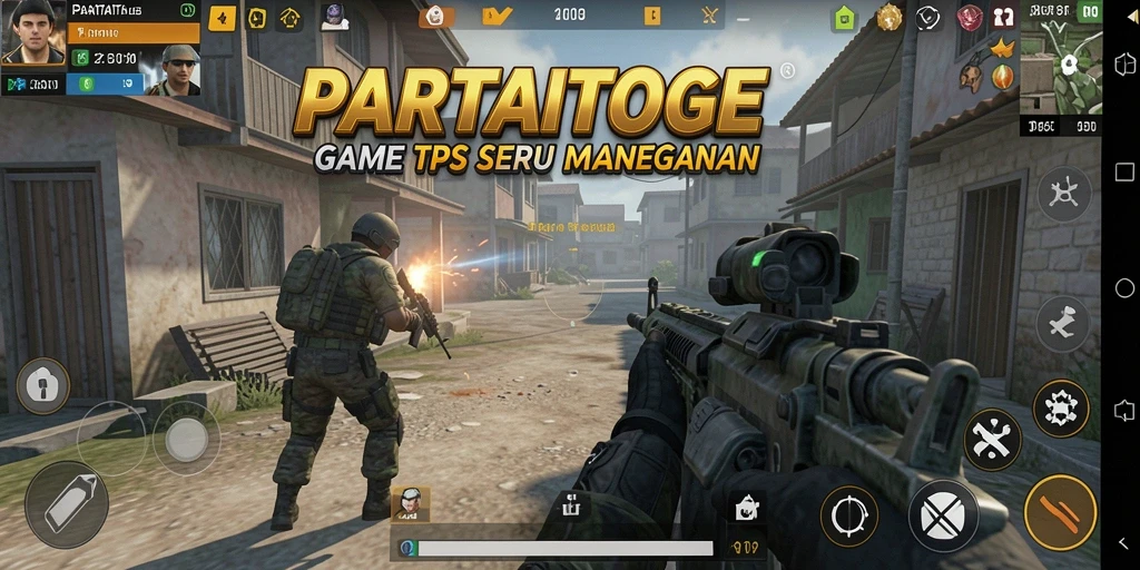 Screenshot utama PARTAITOGEL menampilkan aksi seru dalam gameplay TPS.