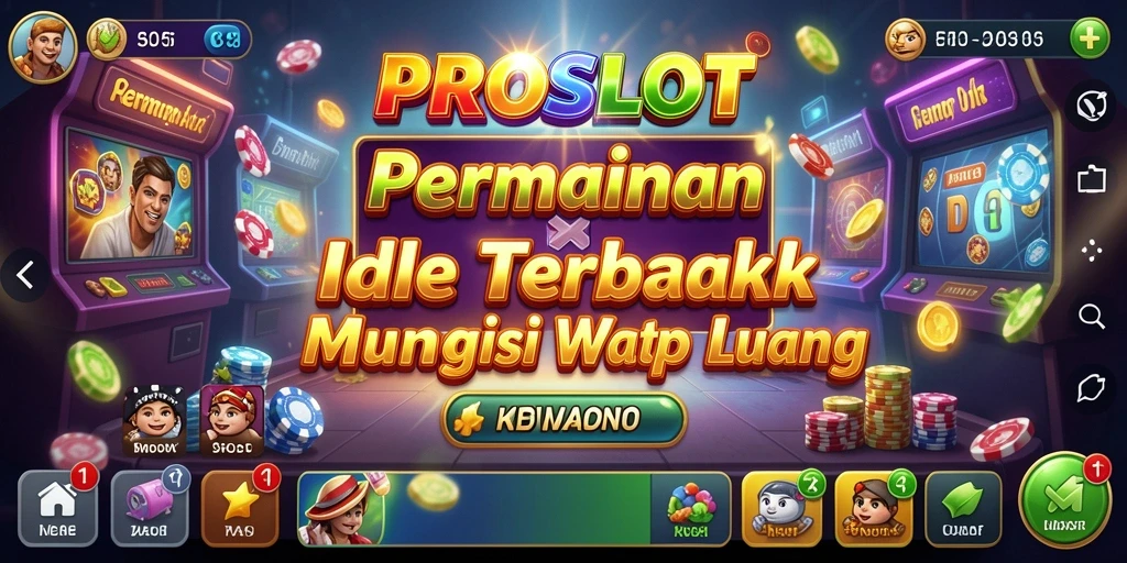 Tampilan gameplay PROSLOT yang menarik dengan karakter yang mengumpulkan koin.