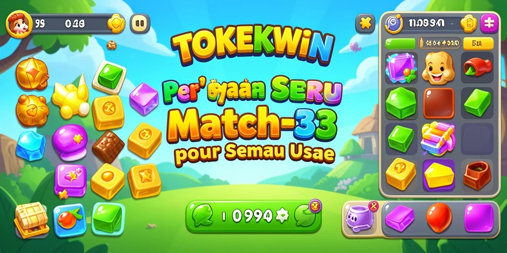 Gameplay seru dari TOKEKWIN dengan tantangan Match-3.