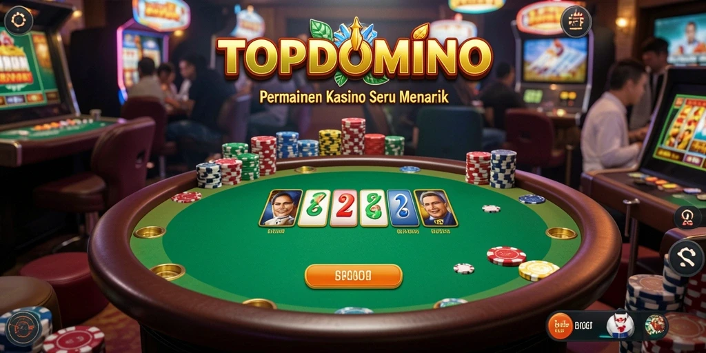 Tampilan gameplay seru dalam game kasino TOPDOMINO.