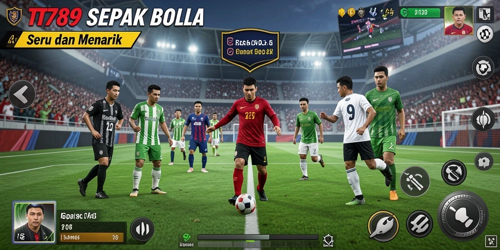 Gameplay seru di TT789 dengan aksi sepak bola yang mendebarkan.
