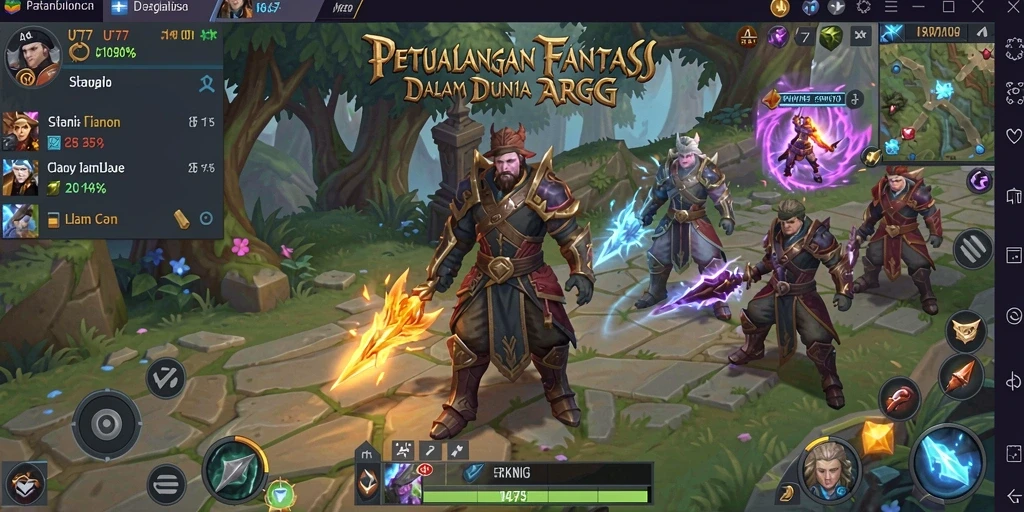 Screenshot UT77 menampilkan pertarungan epic dalam dunia ARPG.